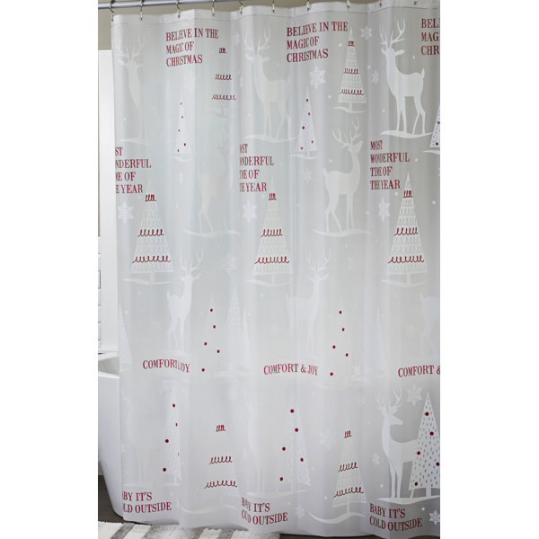 The Holiday Aisle® Garmond Polyethylene Vinyl Acetate Shower Curtain